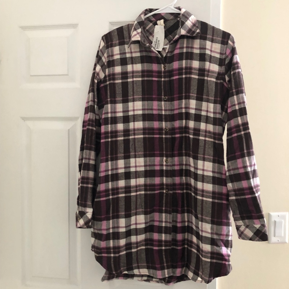 Hue Plaid Nap Shirt size XS